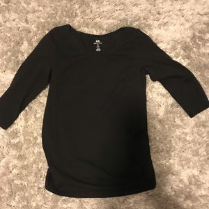 Maternity Black Quarter Length Top